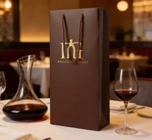 Foldable Rigid Paper Wine Bottle and Glass Gift Box