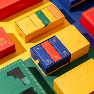 Foldable Square Colored Cardboard Paper Boxes, Multiple Sizes and Colors