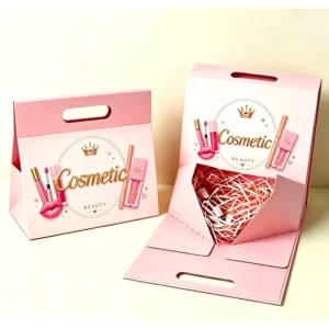 Foldable Triangular Rigid Cosmetic Box, Flat-Pack Specialty Paper Packaging