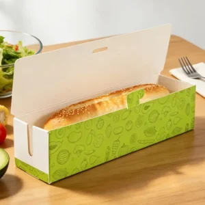 Folding Hot Dog Box with Locking Tab Sturdy Disposable Food Containers Manufacturer