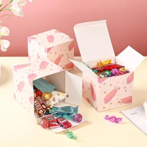 Folding Magnetic Closure Paper Gift Box, Round or Square