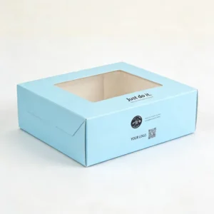 Folding Paper Bakery Box for Donuts, Bread, Cakes, and Pastries with Window