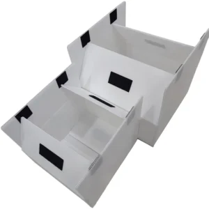 Folding Polypropylene Corrugated Carton Box with Cutting Option, Eco-Friendly Custom Size