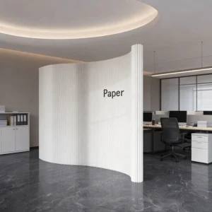 Folding Stretchable Paper and Acrylic Wall Screen Divider for Home, Office, Exhibition, and Store