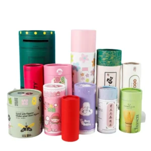 Food Grade Airtight Paper Tube for Tea and Flower Tea Cylinder Canister for Nut and Lotus Root Starch Packaging