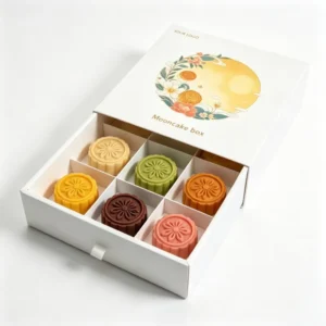 Food Grade Biodegradable Cardboard Paper Moon Cake Egg Yolk Puff Bakery Pastry Box