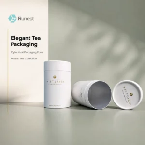 Food Grade Biodegradable Cylinder Cardboard Tea & Coffee Paper Packaging Cans Round Tube Canister for Tea Packaging