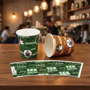Food Grade Biodegradable PE Coated Non Stick Heat Resistant Waterproof Paper Cup for Wine and Beer