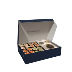 Food Grade Biodegradable Sushi and Sandwich Paper Packaging Box with Soy Ink