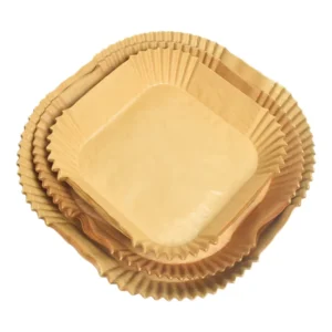 Food Grade Bleach-Free Disposable Air Fryer Parchment Paper Liners, 9 Inch, Custom-Fit