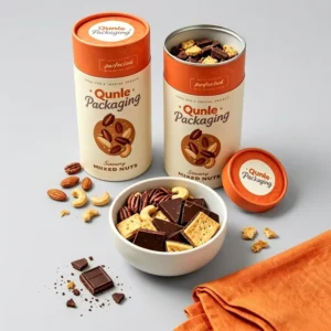 Food-Grade Composite Paper Canister Airtight Paper Tube Cardboard Composite Can for Snacks and Chocolate