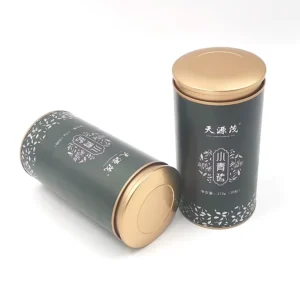 Food Grade Composite Paper Tea Packaging Tube with Aluminum Lid and Bottom