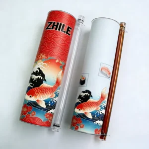 Food Grade Custom Printed Push Pop Sushi Packaging Push Up Cylinder Paper Tube Packaging