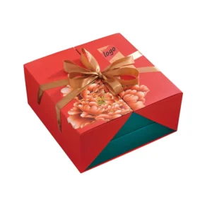 Food-Grade Customized Mooncake Box Packaging with Ribbon