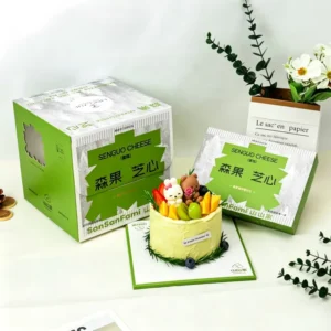 Food Grade Eco-Friendly Handle Paper Bakery Box for Birthday Cake, Candy, Pastry, and Cookies