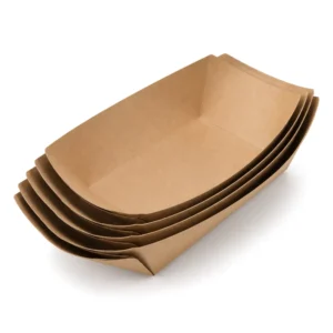 Food-Grade Kraft Paper Boat Tray OEM ODM Manufacturer