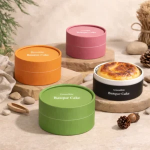 Food-Grade Kraft Paper Tube Box for Cakes, Desserts, or Cheesecake