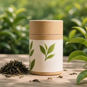 Food-Grade Kraft Paper Tube Canister for Tea with Round Cardboard Cylinder and Custom Printing