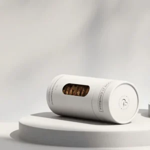 Food-Grade Kraft Paper Tube Canister with Window for Coffee, Tea, or Snacks