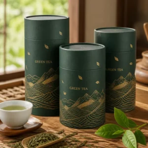 Food Grade Loose Tea Packaging Paper Tube Composite Paper Canister for Coffee Tea Snacks with Easy Pull Lid