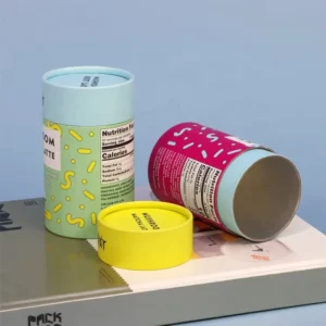Food-Grade Loose Tea Spice Coffee Powder Cookie Paper Tube with Aluminum Foil Liner