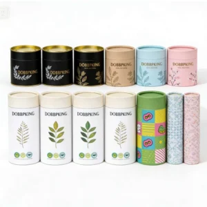 Food-Grade Moisture-Proof Cylinder Cardboard Paper Tube Canister with Easy-Peel Lid for Protein Powder and Milk Powder