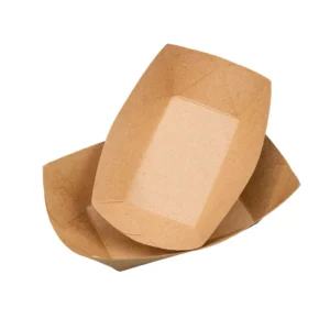 Food Grade Non-Folding Kraft Paper Food Box for Barbecue, French Fries, Rice, and Grilled Sausage