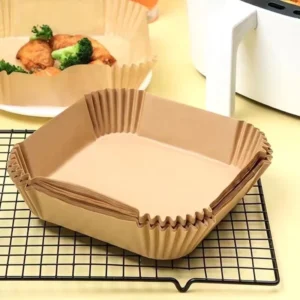 Food-Grade Nonstick Greaseproof 8-Inch 20cm Square Disposable Air Fryer Parchment Paper Liners
