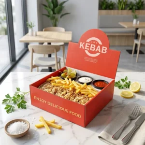 Food-Grade Oil-Resistant Kraft Paper Takeout Box for Fried Chicken