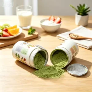 Food Grade Paper Tube Canister with Easy-Peel Lid for Matcha Powder, Custom Printed
