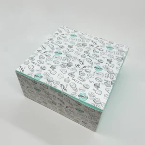Food-Grade Printed White Cardboard Pastry Cake Carrying Box, Birthday Cake Packaging Box
