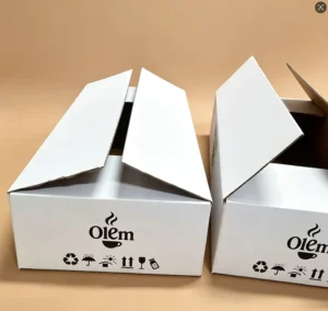 Food Grade Recyclable Corrugated White Paper Carton for Drink and Tea Export Shipment Packing