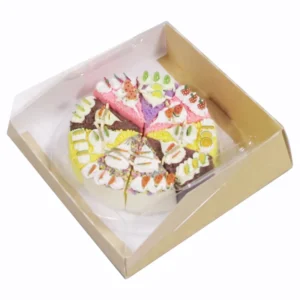 Food-Grade Recyclable Disposable Paper Cake Box with Window