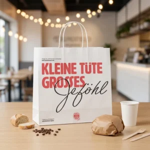 Food Grade Recyclable Kraft Paper Takeaway Bags for Bakery, Restaurant, and Coffee Shop Packaging