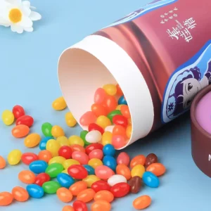 Food Grade Recycled Cardboard 3-Piece Cylinder Tube Canister for Coffee Beans Chocolate Sugar Jelly