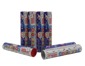 Food-Grade Recycled Kraft Paper Canister Tube Packaging for Chocolate Balls and Sweets with Glossy Varnish