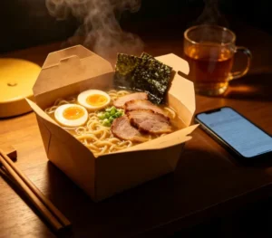 Food-Grade Recycled Paper Snap-Lock Takeout Box Foldable Kraft Paper Lunch Container for Commercial Use