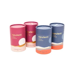 Food Grade Round Recyclable Cardboard Paper Tube Canister for Loose Leaf Tea and Tea Bags