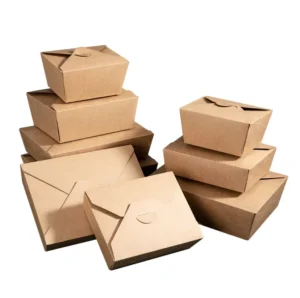 Food Grade Salad Packaging Box Oil-proof Kraft Paper Lunch Box Custom Printing Paper Boxes