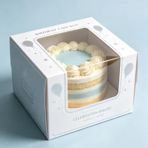 Food Grade White Cardboard Cookie Packaging Box with Custom Printing for Handmade Biscuits Bakery Gifts and Retail Display