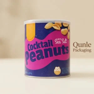 Food Packaging Cardboard Cylinder Box for Nuts Coffee Tea Paper Tube Can Metal Lid
