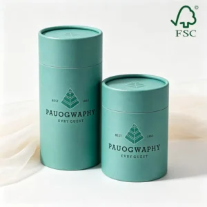 Food-Safe Paper Tube Canister with Inner Liner and UV Coating for Tea, Herbs, Coffee, Powder, Spices, Nuts, Dry Food, and Candles