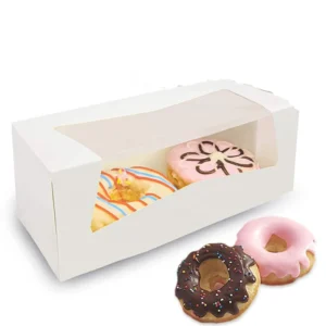 Food-grade ivory paper, carton, or corrugated cupcake cake box set with window