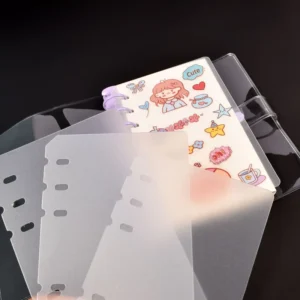 For A4 A5 A6 Thickened Blank Matte Separator Loose-leaf Inner Pages PP Transparent Matte 4-hole 6-hole Dividers