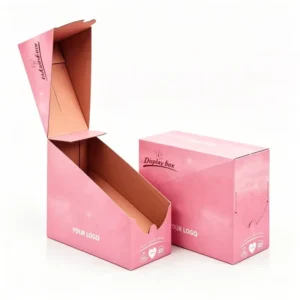 Four-Corner Pop-Up Cardboard Food Display Box, Foldable, Matte Lamination, for Food and Beverages