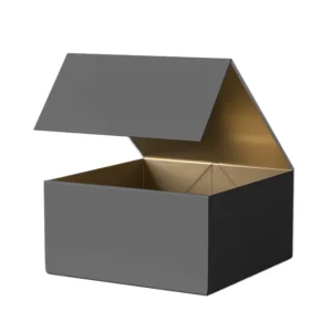 Gift Box with Magnetic Closure, Blank Flip-Up Cover, Portable Packaging, Matte Lamination