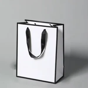 Gift Jewelry Paper Bag Custom Double-Sided Printed Biodegradable Eco-Friendly Handmade Recyclable Shopping Bag