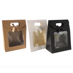 Gift Paper Bag With Clear Window