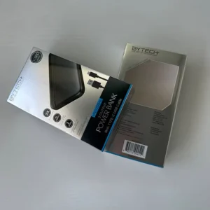 Glossy Silver Paper Box with Clear Window for Electronics