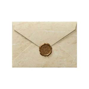 Gold Foil Paper Envelope Set with Stickers and Postcard Envelopes